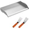 VEVOR Piastra in Acciaio Inox Piatta per Cottura all'Aperto BBQ Grill 91 x 56 x 5,6 cm, Piastra Grill Barbecue in Acciaio Inox 18kg per Cucina Esterna Campeggio Giardino Cortile Attività all'Aperto