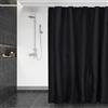 DUFU Tenda da Doccia Asciugatura Rapida Lavabile Impermeabile in Poliestere per Vasca da Bagno con 12 Ganci, Nero 180 x 200 cm