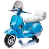 Piston Car Piaggio Vespa Full Napoli Blu Moto Elettrica da Bambini Batteria 12 V