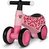 lionelo SAMMY Bicicletta Senza Pedali da 1 a 3 anni, Camminatore Bambini 4 Ruote Fino a 25 kg, Maniglie Antiscivolo con Luci 3 Design Sella Ergonomica, Per Bambine e Bambini