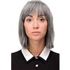 WIG ME UP - Parrucca Bellissimo Wig Taglio Bob Grigio scuro Mix di Grigio e Castano Liscia da Donna Caschetto 25 cm 7803-303-44