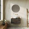 DEGHI Mobile bagno portalavabo 70 cm con cassetto bronzo in legno di mango e specchio - Lyle