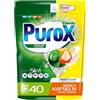 Clovin Purox PUROX UNIVERSAL Detersivo Lavatrice Capsule (40 Lavaggi) - Per tutti i tessuti, rimuove le macchie, ecologico, risciacquo completo, protezione anticalcare, doypack