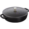 Staub 40511-473-0 Braisers Tegame Chistera, Nero, Diametro 24 cm