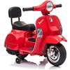 Piston Car Mini Vespa Piaggio Rossa Elettrica per Bambini Batteria 6 V