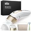 Braun Silk·expert Pro 5 Epilatore Luce Pulsata, Epilazione A Casa, Alternativa All'Epilazione Laser, Con Custodia, Mini Depilatore Viso, 2 Testine, Idea Regalo, Bianco/Oro, PL5156