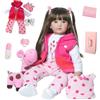Tudofttg 60cm Bambole Reborn Femmina Morbide Realistiche Bambola in Silicone Vinile Reborn Toddler Ragazza Bambini Giocattoli