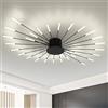 RRBEST Plafoniera LED Soffitto, Plafoniera Lampada Da Salotto Moderna, Acrilico Lampadario LED Soffitto per Soggiorno Camera Da Letto Cucina Ufficio, Luce Neutra (28 teste, nero)