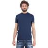 DSQUARED2 T-Shirt da Uomo Blu Navy Orlo Manica Elastico logato XS