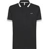 SUN68 SUN 68 SUN68 Polo Uomo Big Stripes ON Collar Nero - XX-Large