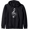 Music Notes Gifts and designsanddesigns Chiave di violino Note musicali Divertimento Studente Regalo Felpa con Cappuccio