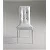 Arredo Stock Sedia design in ecopelle, 46x45x100 cm (Bianco)