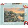 Schmidt Spiele 59774-Puzzle da 1000 Pezzi con Immagine di Thomas Kinkade, Motivo: Alba di Smeraldo, Multicolore, taglia unica, CSG59774