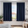 Deconovo Tende Oscuranti per Interni 2 Pezzi, Termiche Isolanti, Tende Soggiorno Moderne, 117x138 CM (Larghezza x Altezza), Blu Navy