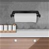 ANHORTS Portarotolo da Cucina a Parete Senza Forare - Acciaio Inossidabile, Distributore di Carta, Organizer (Nero)