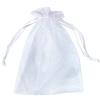 PLECUPE 100 sacchetti in organza, 13 * 18 cm, sacchetto in organza, con coulisse, per matrimonio, sacchetto regalo, per gioielli, confezione - bianco