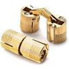 Heuskay 4Pcs Barilotto Cerniera Rame Ottone Cabinet Confezione Regalo Nascosto Ottone Cerniere Nascosto 8mm 180 ° Angolo di Apertura