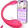 Govirt Vibratore Donna Sex Toys,Vibratore Portatile a 10 Modalità conTelecomando Bluetooth, Vibratore in Silicone App Control, Punto G Dildo Anale Vibratori per Coppia Sex Toy