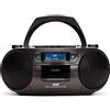 Aiwa ALTAVOCES BLUETOOTH CON LECTOR DE CD MP3 CASETES Y USB AIWA BOOMBOX BBTC-660DAB BLACK RADIO BT 5.0 6W RMS JACK 3.5