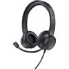 Trust Cuffie On Ear con Cavo Stereo Nero headset con microfono, regolazione del volume colore Nero - Ayda 25088