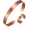 MagEnergy Bracciale in Rame per Uomini e Donne - 99,9% Puro, Regolabile con 8 Magneti (Set)