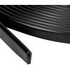 IGTOPS Nastro sigillante a forma di U, 6 m, in silicone ad alta temperatura, a forma di U, guarnizione in silicone nero, listello in plastica autoadesiva, protezione bordi per lamiera, vetro (1/4)