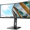 AOC CU34P2a - Monitor Curvo da 34 pollici (HDMI, DisplayPort, hub USB, 3440 x 1440 px, 100 Hz, FreeSync), Nero