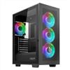 Noua Utopia F501 Nero Case PC Gaming ARGB Mid-Tower ATX, 4 Ventole LED RGB Sincronizzabile 120 mm, Pannello Frontale Mesh e Pannello Laterale in Vetro temperato, Supporta Dissipatore Liquido da 360mm