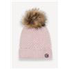 Colmar Originals Colmar Geodesy Berretto Lavoraz Bolle Pon Pon Ecopelo Rosa Donna