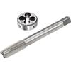 QUARKZMAN 3/8-24 UNF Rotondo Matrice e Macchina Maschiatura Set,Filo Destra Mano Filettatura Dado 3 Dritti Scanalatura H2 3pz