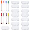 HDGSAFD 15 maschere per gli occhi bianche, 8 penne Graffiti, maschera per gli occhi per il sonno, maschera per gli occhi vuota fai da te, maschera per gli occhi oscurante per il sonno