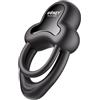 HoneyPlayBox Anello App-Controlled Vibrating Double Cock Ring with Clitoral Stimulator Black
