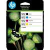 HP 912 MULTIPACK 6ZC74AE NERO+3COLORI B/C/M/Y MVS - 6ZC74AE