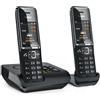 GIGASET COMFORT 550 DUO BLACK CORDLESS CON SEGRETERIA ED AGGIUNTIVO - Cordless DECT/GAP con segreteria tempo registrazione fino a 30 minuti. Funzioni generali: display illuminato a colori, 18 melodie, rubrica 200 numeri. Portatili collegabili fino a 6. …