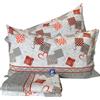 L'Emporio Casa Set Lenzuola Flanella Letto Matrimoniale 100% Caldo Cotone sopra 240x290 + sotto Angoli 160 a180x195 a 200 + 2 Federe 50x80 (Variante 6)