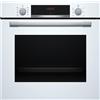 Bosch Forno Elettrico da Incasso Ventilato Multifunzione con Grill Idrolitico 71 Litri 60 cm Classe A+ colore Bianco - HBA534BW3 Serie 4