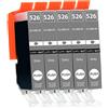 Supply Guy 5 Cartucce Per Stampanti con Chip compatibile con Canon CLI-526 (Grigio) per Canon Pixma MG6150 MG6200 MG6250 MG8150 MG8200 MG8240 MG8250