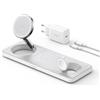 Anker Caricatore Wireless iPhone 15W Stazione di Ricarica 3 in 1, Caricatore Ultra-Rapido Certificato Qi2, per iPhone 17 Pro Max/Serie 16-12, AirPods, Apple Watch(Caricatore e Cavo USB-C Inclusi)