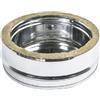 ALLINOX Tappo Scarico Condensa Doppia Parete Acciaio INOX Per Canna Fumaria Gocciolatoio Coibentato (DN 80/130)