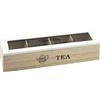Morgan Scatola Porta Tisane in Legno, Porta Bustine The e Infusi da 4 Tea Box, Scatola Porta The