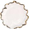 Vacchetti Svuotatasche Ceramica Foglia Oro Bianco 33,5x31,5h2,8 cm di Vacchetti