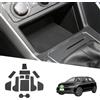 Ruiya per VW Polo MK6 2018-2023 Antiscivolo Interno Tappetini, VW Polo Tappetini in Gomma per Auto Tappetino Bracciolo Protezione Scanalatura Porta Interni Tappetini Gomma Accessori VW Polo