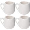 Operitacx 4 Pz Cucchiaio Di Salsa Barattolo Di Sciroppo Di Caffè Versatore Di Zucchero Dosatore Di Sciroppo Piatto Snack Mini Tazze Da Caffè Soia Ceramica Immergere in Acqua Bianca Miniatura