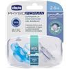 Chicco Gommottino PhysioForma - 2 Succhietti in silicone per bambini 2-6m colori bimbo