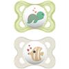 MAM Original - 2 Succhietti con tettarella in caucciù per bambini 2-6m fantasie neutre