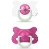 SUAVINEX Night & Day Coniglio - 2 Succhietti Reversibili In Silicone Per Bambini +18M - rosa