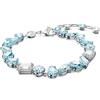 SWAROVSKI BRACCIALETTO GEMA, BLU, PLACCATURA RODIO 5666018