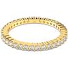 SWAROVSKI ANELLO VITTORE, TAGLIO TONDO, BIANCO PLACCATO ORO GIALLO, 52