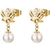 Brosway Orecchini Donna In Acciaio Con Simbolo Fiore, Orecchini Donna Collezione Chakra - BHKE179