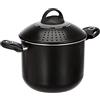 Pensofal, Pentola per pasta, Serie BioStone®, Pastasi, Alluminio con rivestimento antiaderente, Diametro 20 cm, 5L, Maniglie In Bakelite, In Scatola Regalo, Adatta All'Induzione, Effetto Pietra, Nero